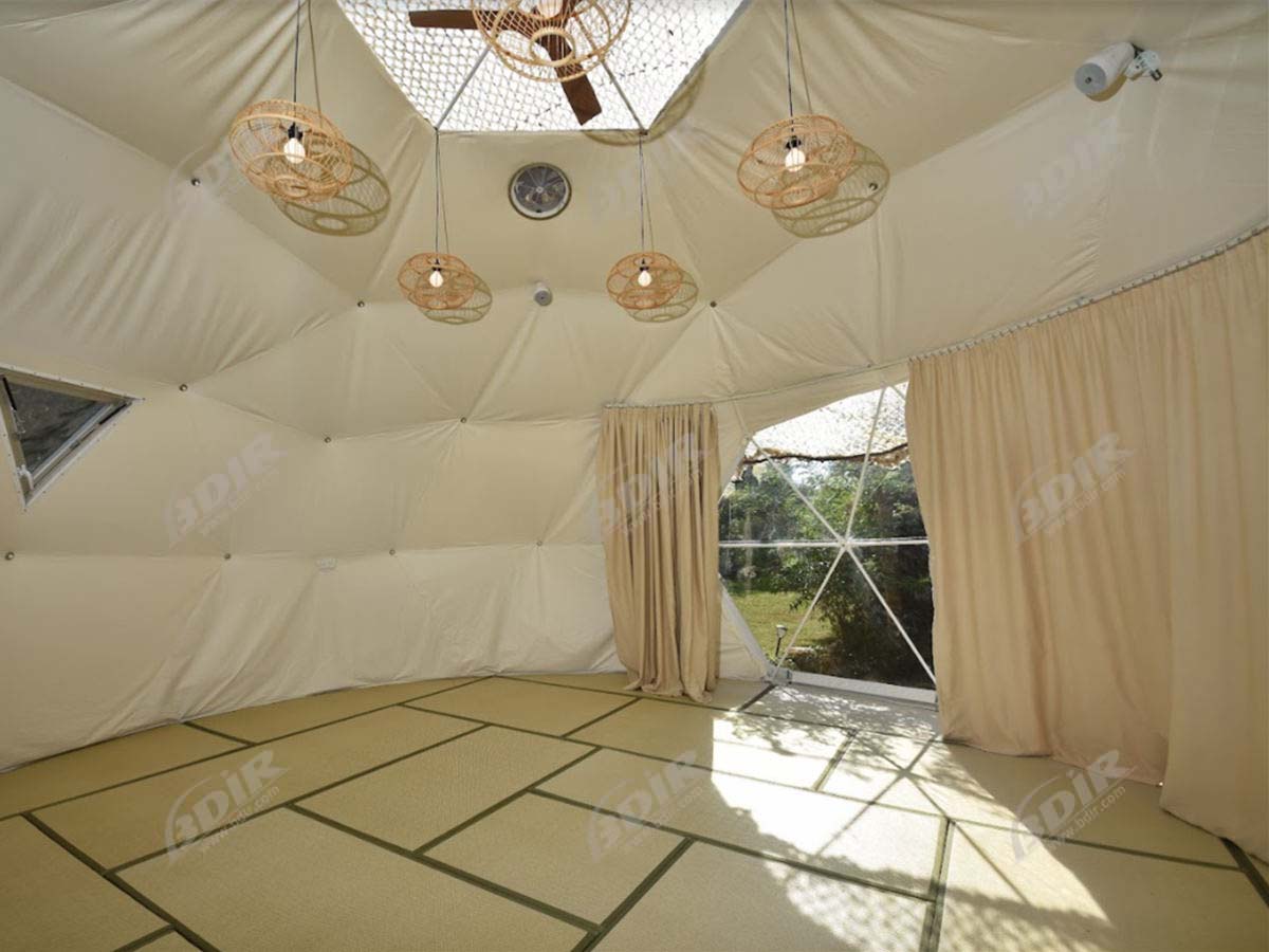 خيمة يوغا على شكل قبة بطول 7 أمتار مع حصير حصير ياباني ومناسبة لليوغا والتأمل - إسرائيل